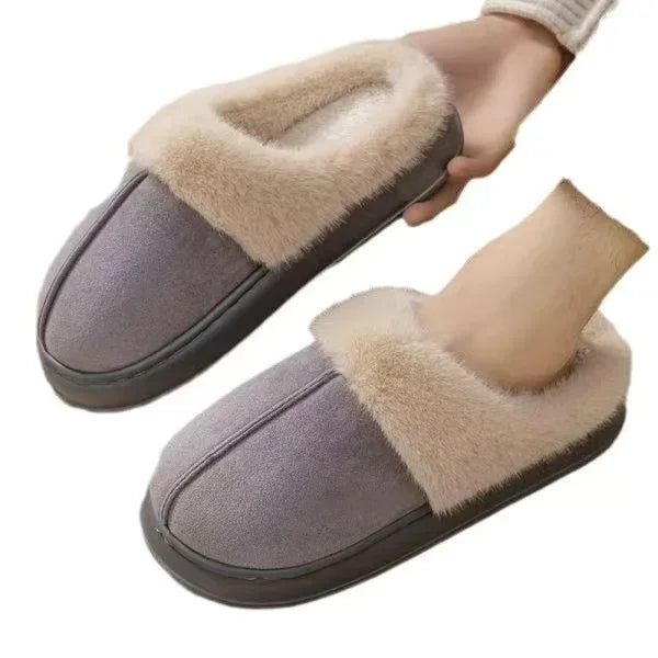 Plush Winter House Slippers - Warm Non-Slip Thick Sole Indoor Shoes Unisex