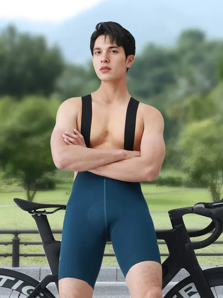 X-Tiger Men's Cycling Bib Shorts – 120D Chamois Pad, Road & MTB