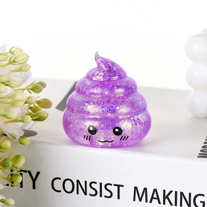 Glitter Poo Squishy Stress Ball – Funny Squeeze Fidget Toy for Kids & Adults