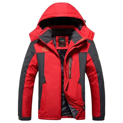 Men's Fleece-Lined Waterproof Hooded Winter Parka – Plus Size Up to 9XL