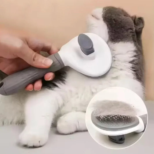 Self-Cleaning Pet Grooming Brush for Dogs & Cats