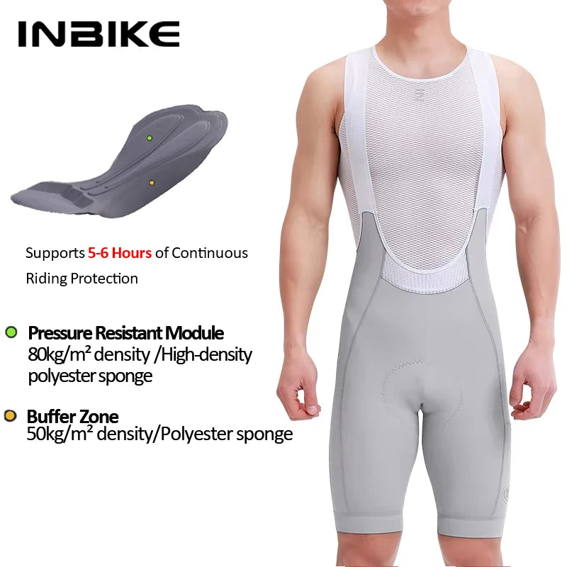 INBIKE Men's Cycling Bib Shorts with Padded Seat