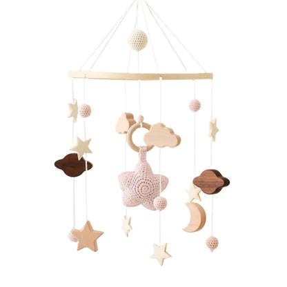 Baby Crib Mobile Music Box – Rotating Arm with Hanging Rattles & Soothing Melodies
