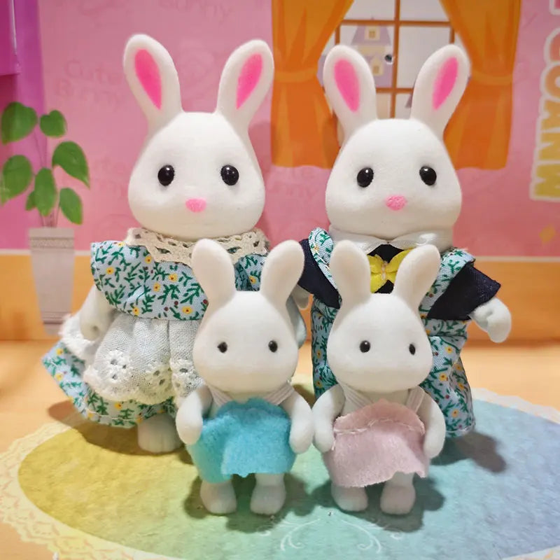 Animal Family Dollhouse Figures – Simulation Forest Animal Toy Set