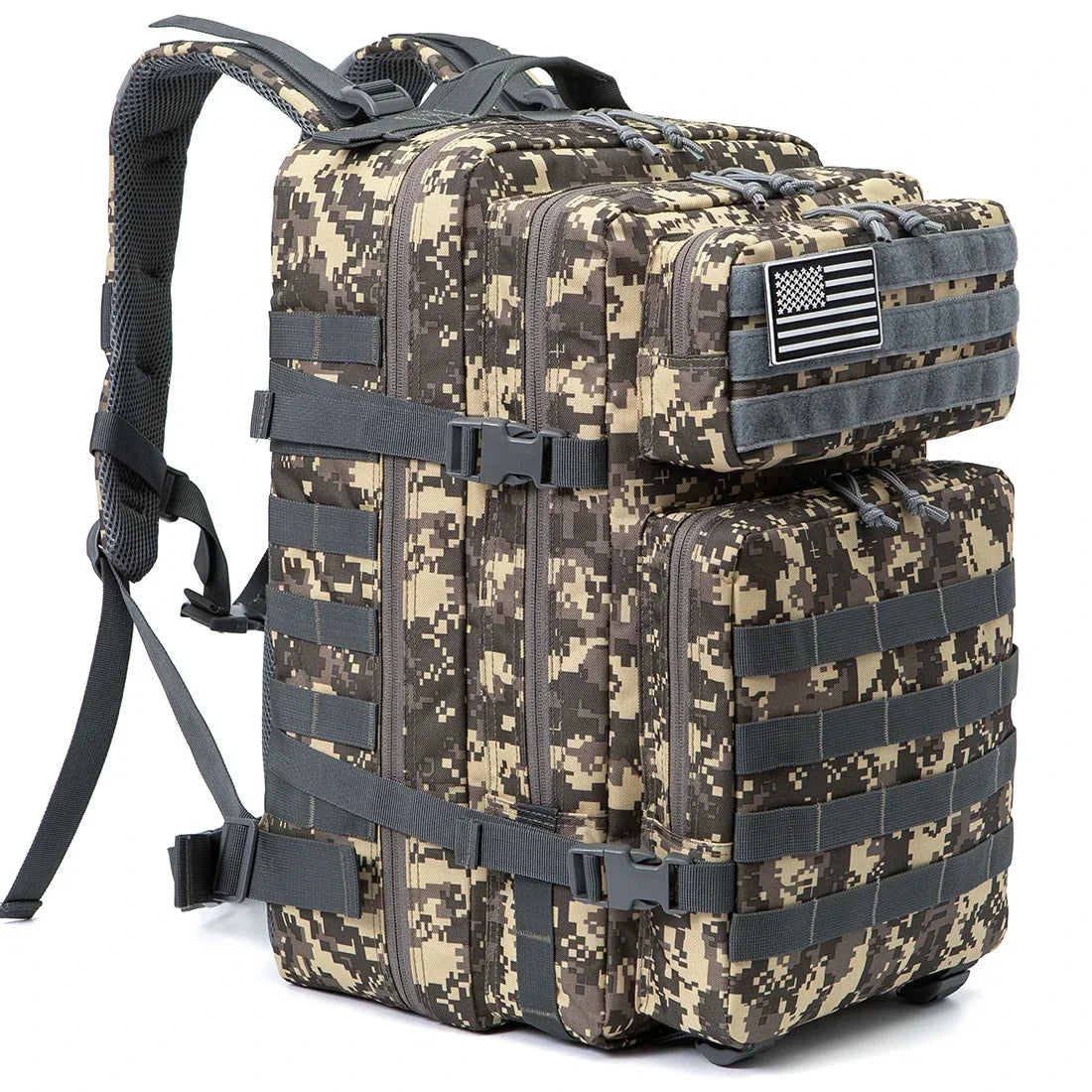 45L Tactical Backpack MOLLE Military Assault Pack for Hiking & Camping