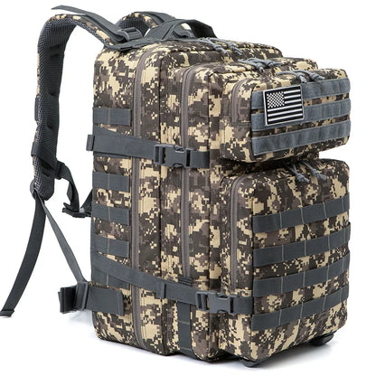 45L Tactical Backpack MOLLE Military Assault Pack for Hiking & Camping