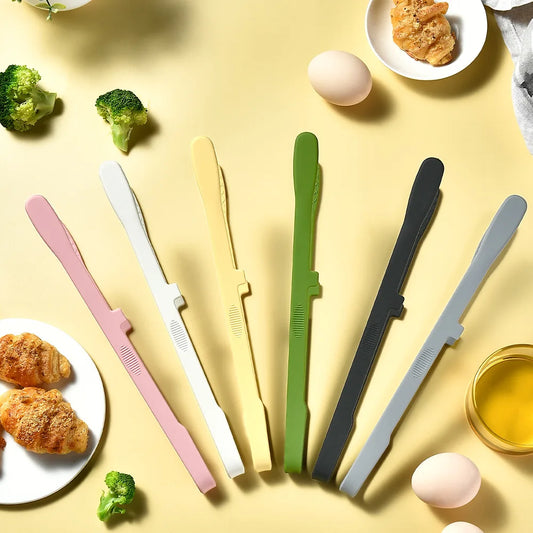 Silicone Kitchen Tongs – Non-Slip Cooking Clip for BBQ, Toast & Salad