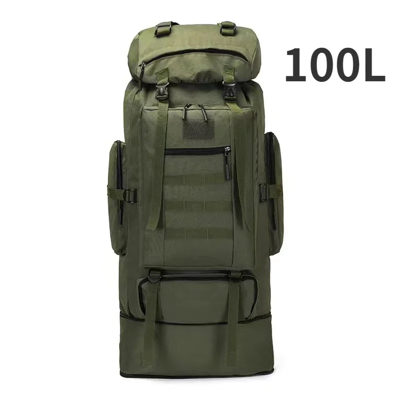 Large Tactical Mountaineering Backpack 80L/100L MOLLE Hiking Bag