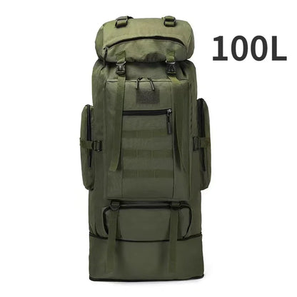 Large Tactical Mountaineering Backpack 80L/100L MOLLE Hiking Bag