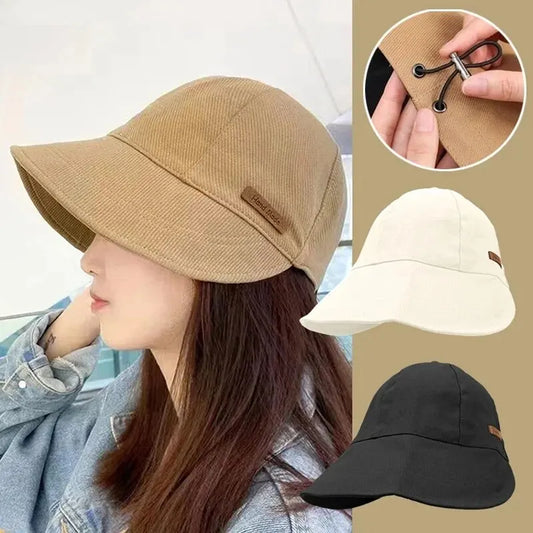 Women's Foldable Short Brim Cap – Adjustable Outdoor Sun Hat