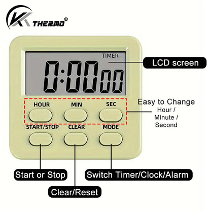 Kitchen Timer & Alarm Clock – Multifunctional Cooking Timer