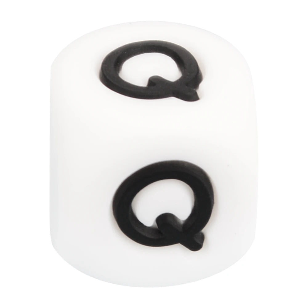 Silicone Alphabet Letter Beads 12mm – 40pcs Food Grade Teething