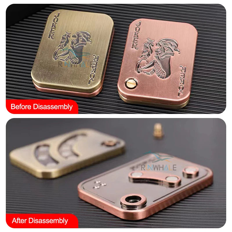Metal Joker Poker Card Fidget Slider – EDC Stress Relief Toy