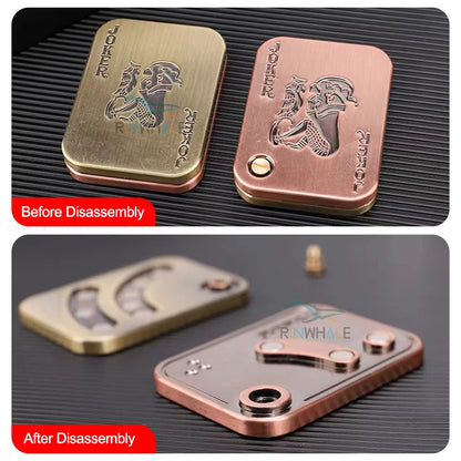 Metal Joker Poker Card Fidget Slider – EDC Stress Relief Toy