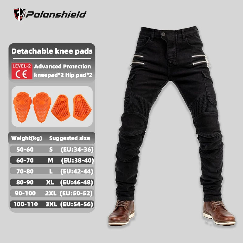 Motocross Riding Jeans with CE Armor Pads – Men & Women