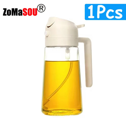 2-in-1 Oil Spray Bottle & Pourer – Kitchen Dispenser