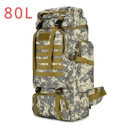 Large Tactical Mountaineering Backpack 80L/100L MOLLE Hiking Bag