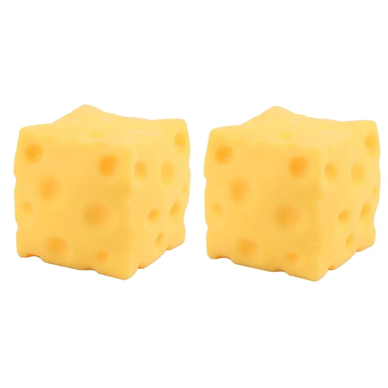 Squishy Cheese Block Stress Relief Fidget Toy – Slow Rising Squeeze