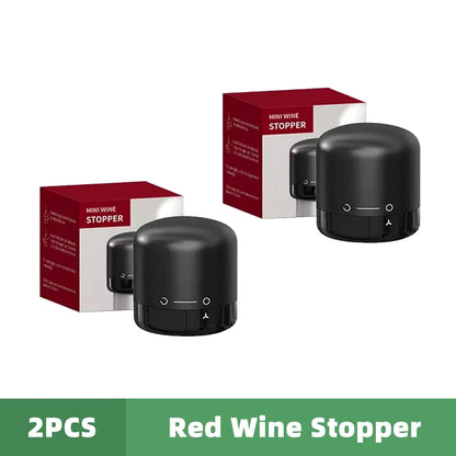 2-Piece Vacuum Wine Bottle Stopper Set