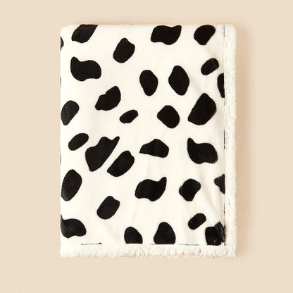 Baby Fleece Blanket Soft Sherpa Swaddle Wrap with Animal Print