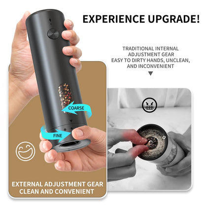 Electric Pepper Grinder – USB Rechargeable Salt & Spice Mill
