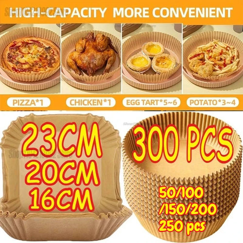 Air Fryer Disposable Parchment Paper Liners – Nonstick Baking Mats