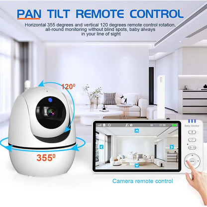 5-Inch PTZ Video Baby Monitor with Zoom & Night Vision