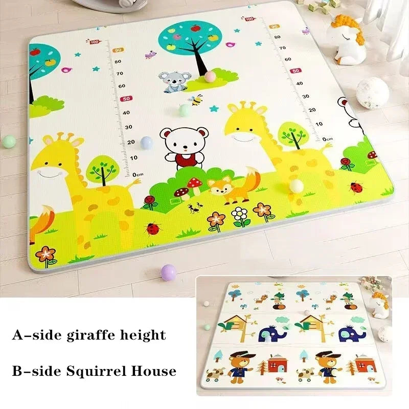 Baby Play Mat Double Sided – Non-Toxic EPE Foam Crawling Mat for Infants & Toddlers