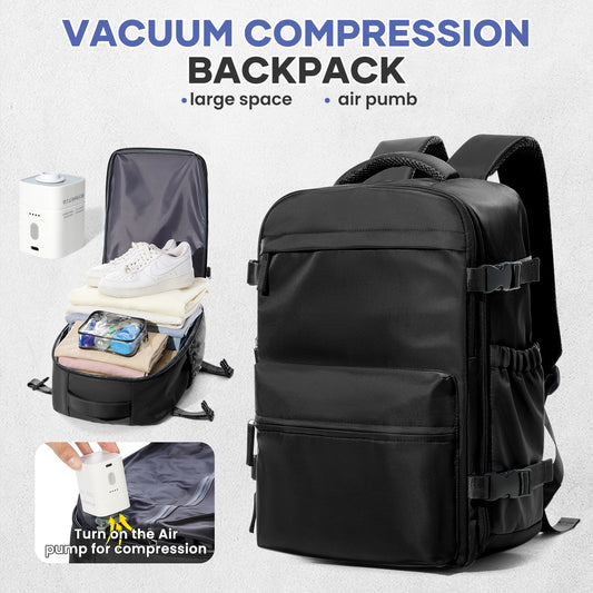 Vacuum Compression Travel Backpack – Large Capacity Expandable Bag