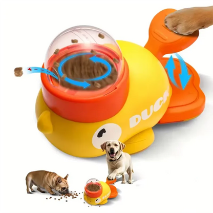 Duck Slow Feeder Puzzle Toy for Dogs & Cats – Interactive Food Dispensing Pet Toy