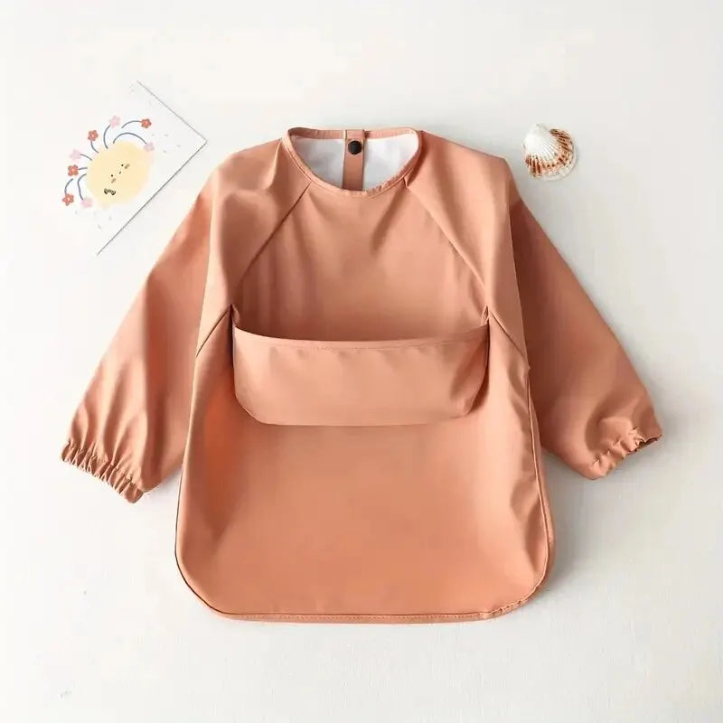 Kids Waterproof Long Sleeve Art Smock Bib Apron