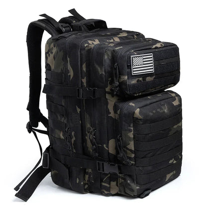 45L Tactical Backpack MOLLE Military Assault Pack for Hiking & Camping