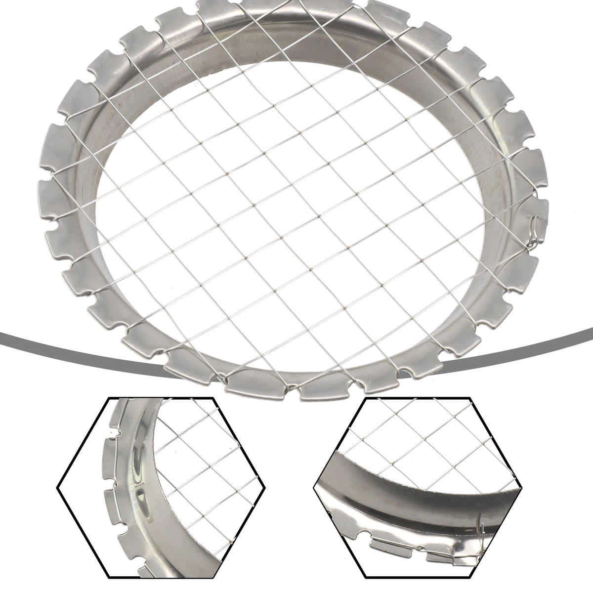 Stainless Steel Round Grid Egg Slicer & Vegetable Cutter