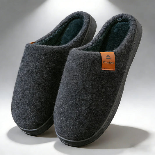 Men's Warm House Slippers – Non-Slip, Indoor & Outdoor