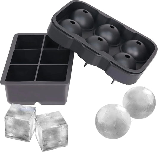 Silicone Ice Cube Tray – Large Square 6-Cavity, BPA-Free