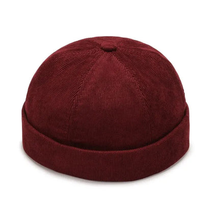 Docker Skull Cap Beanie – Brimless Rolled Cuff Hat for Men & Women