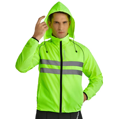 Cycling Windbreaker Vest Men Packable Windproof Reflective Jacket