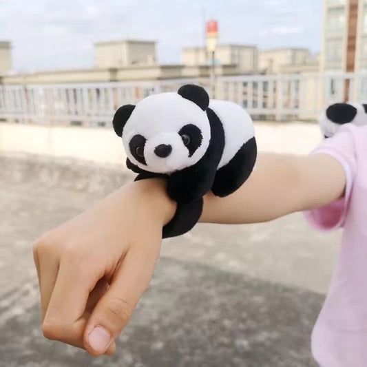 Panda Snap Bracelet – Cute Cartoon Plush Hair Band for Kids