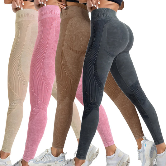 2-Pack High Waist Butt Lifting Yoga Leggings – Side Cutout Lace-Up