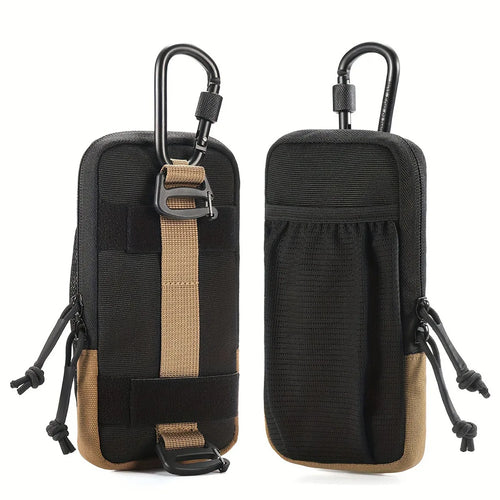 Tactical Phone Pouch with Carabiner – Outdoor Hiking Waist Bag
