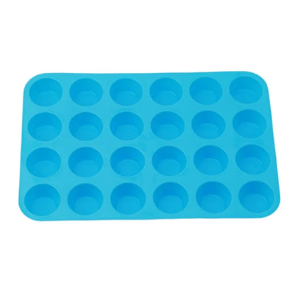 24-Cup Silicone Muffin Pan – Mini Cupcake & Baking Mold