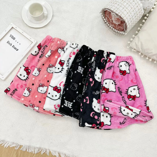 Hello Kitty Pajama Shorts – Cute Cartoon Lounge Shorts for Women