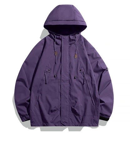 Men's Waterproof Hooded Windbreaker Jacket – Cargo Style