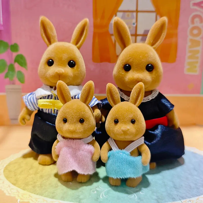 Animal Family Dollhouse Figures – Simulation Forest Animal Toy Set