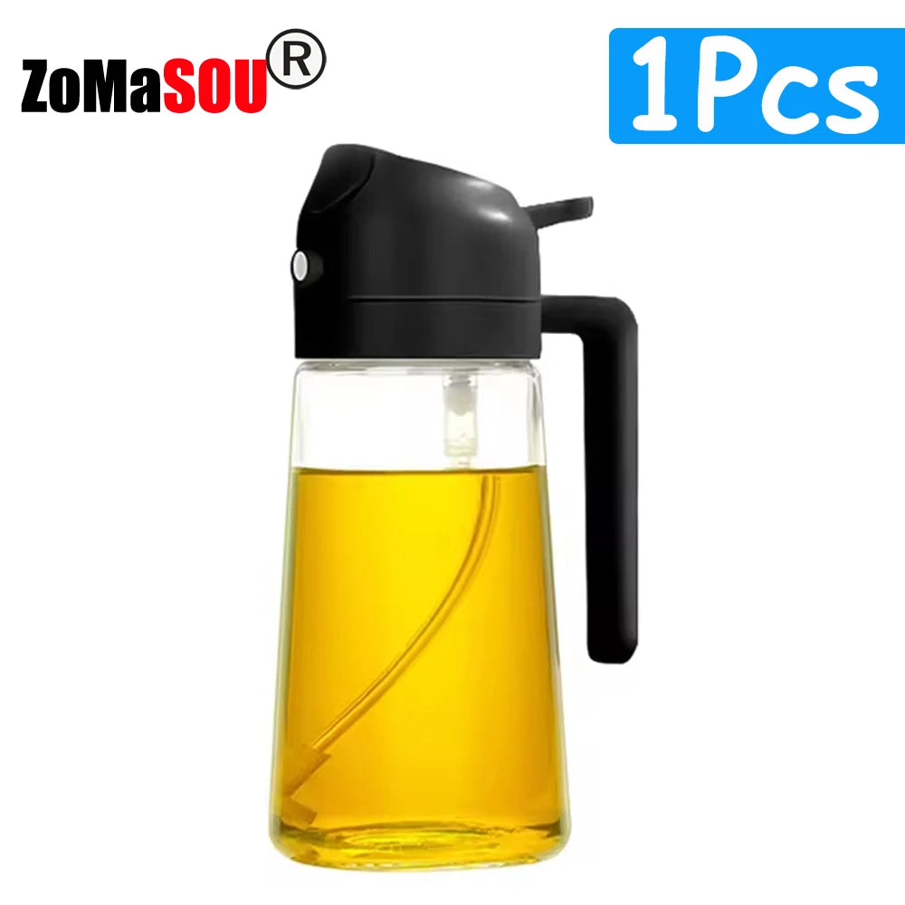 2-in-1 Oil Spray Bottle & Pourer – Kitchen Dispenser