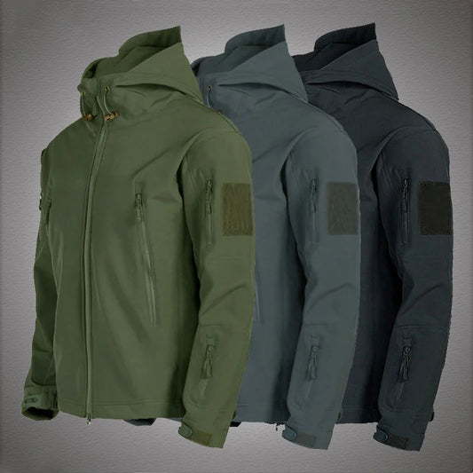 Tactical Soft Shell Jacket Men – Windproof Waterproof Military Hoodie