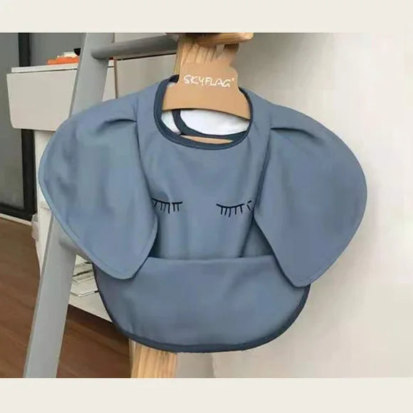 Waterproof Baby Bib with Pocket & Ruffle Sleeves