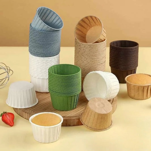 Cupcake Liners 50pcs – Oil-Proof Muffin Baking Cups