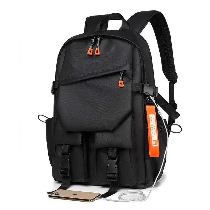 Men's Waterproof Laptop Backpack 15.6" – High-Capacity Travel School Bag