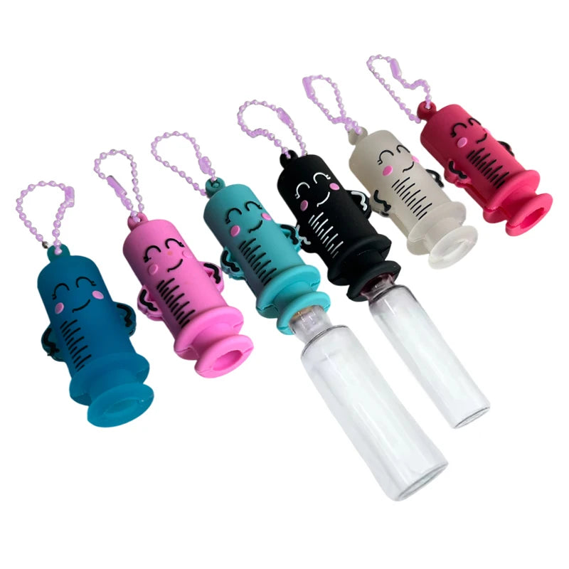 Ampoule Bottle Opener Keychain – Cute Nurse & Doctor Character, Syringe Vial Cutter